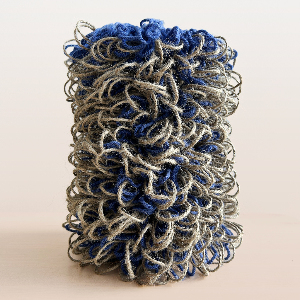 LV009 Shaggy Stripey Loopy Column Vessel