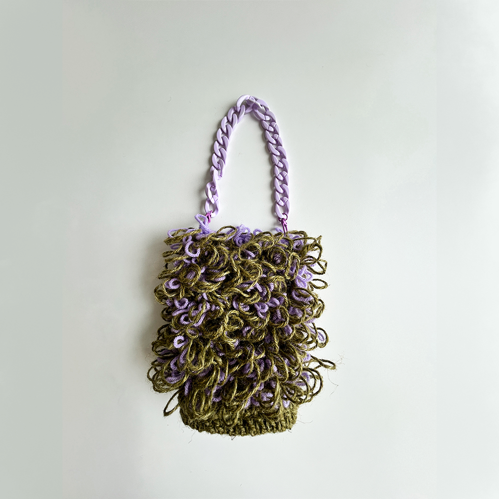 LV21 Loopy Vessel Bag Lilac and Green