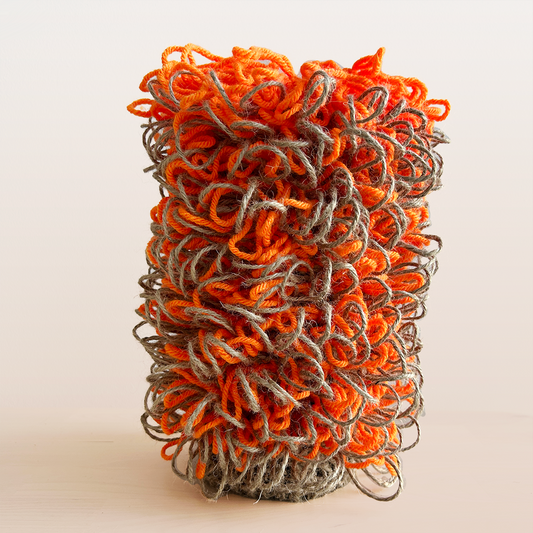 LV013 Shaggy Stripey Loopy Column Vessel