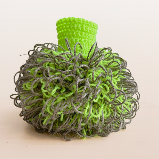 LV002 Shaggy Stripey Loopy Spherical Vessel