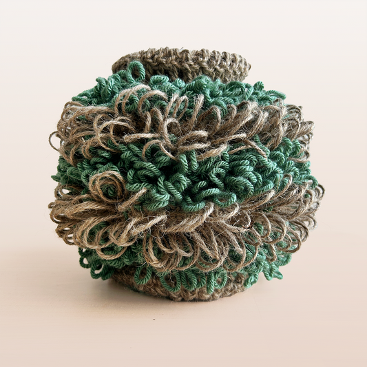 LV003 Shaggy Stripey Loopy Spherical Vessel