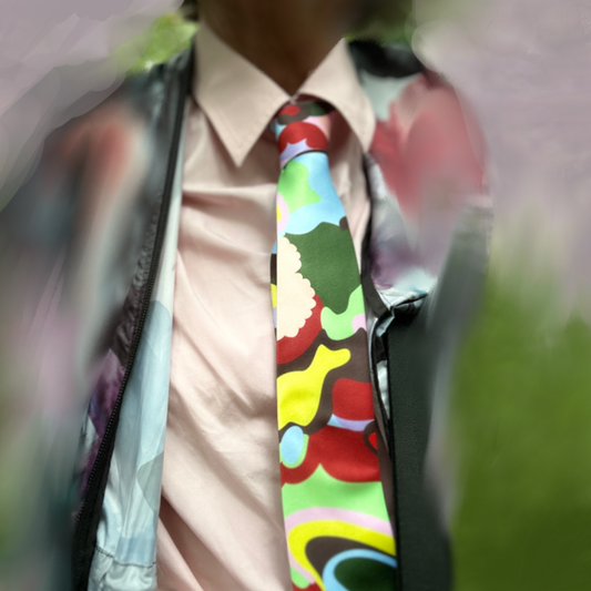 Digital Acid Skinny Necktie